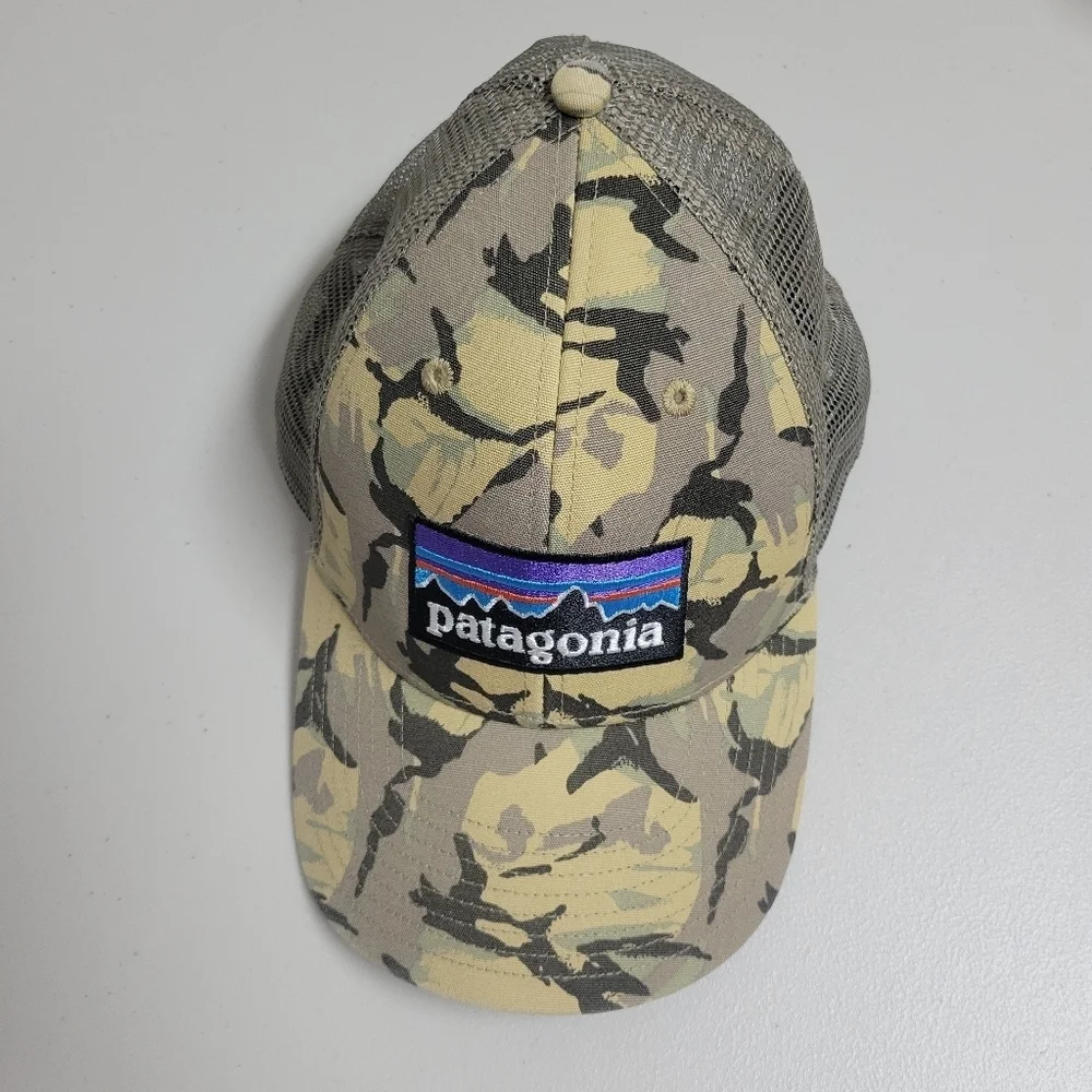 Patagonia P-6 Lo Pro Camo Mesh Snapback Trucker Hat.